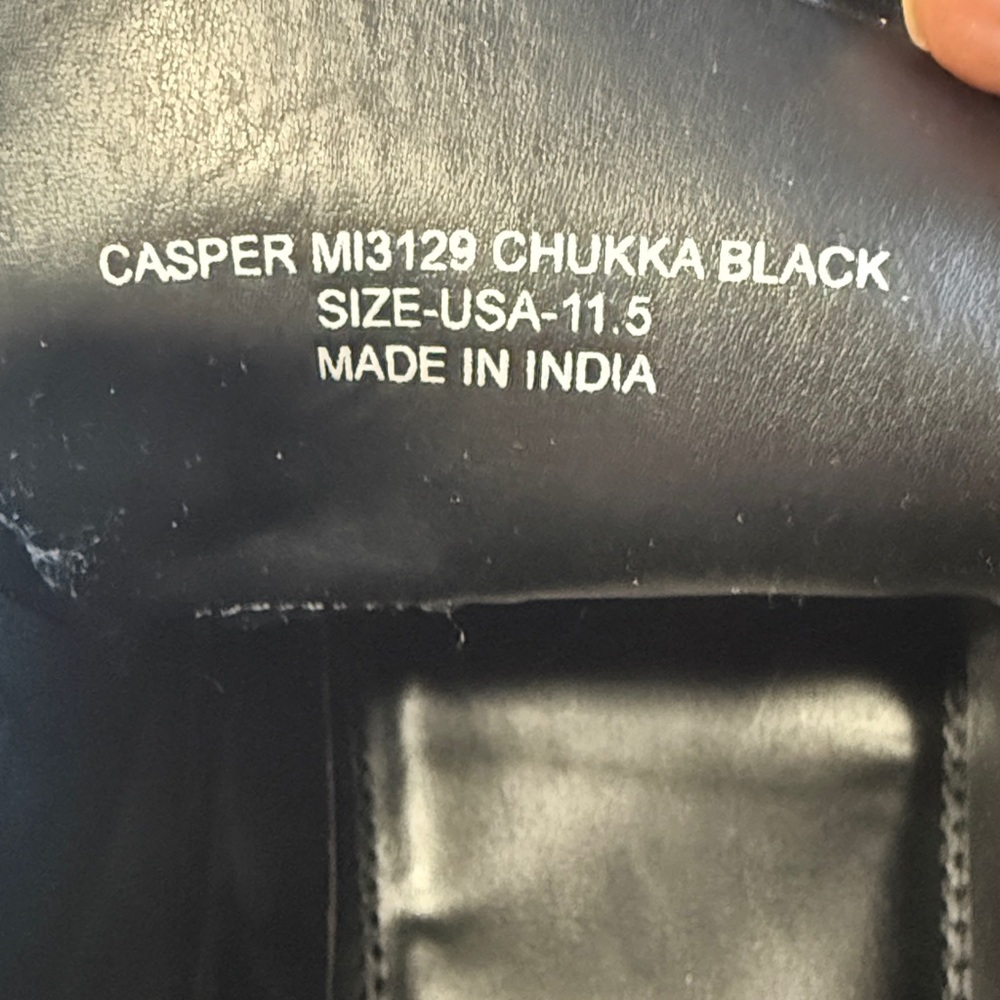 Crown Vintage Black Leather Casper Chukka Boot, Size 11 1/2 - Picture 5 of 7